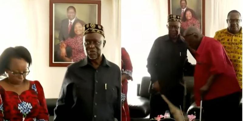 Oburu Oginga at Raila Odinga's home in Bondo.
